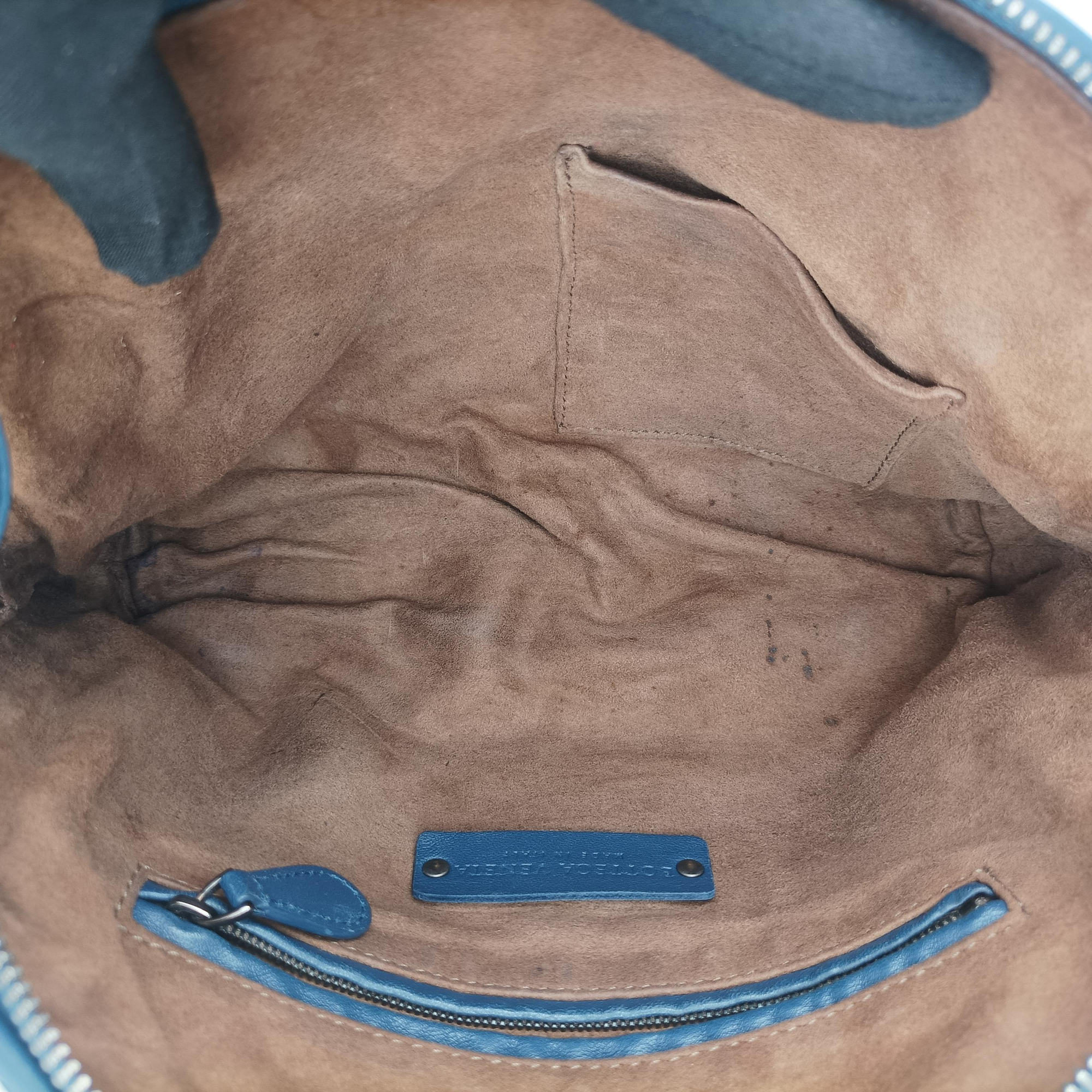 Vintage Bottega Veneta NODINI Intrecciato Blue lambskin  shoulderbag | stylenewstar