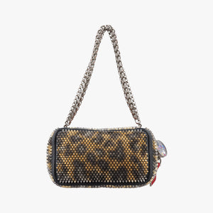 Pre-owned Christian Louboutin Piloutin Black×Leopard Print Leather  shoulderbag | stylenewstar