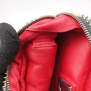 Pre-owned Christian Louboutin Piloutin Black×Leopard Print Leather  shoulderbag | stylenewstar