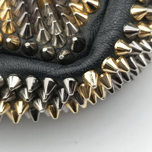 Pre-owned Christian Louboutin Piloutin Black×Leopard Print Leather  shoulderbag | stylenewstar