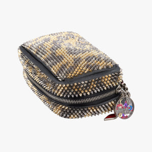 Pre-owned Christian Louboutin Piloutin Black×Leopard Print Leather  shoulderbag | stylenewstar