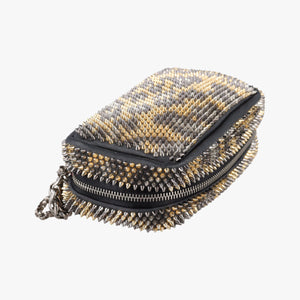 Pre-owned Christian Louboutin Piloutin Black×Leopard Print Leather  shoulderbag | stylenewstar