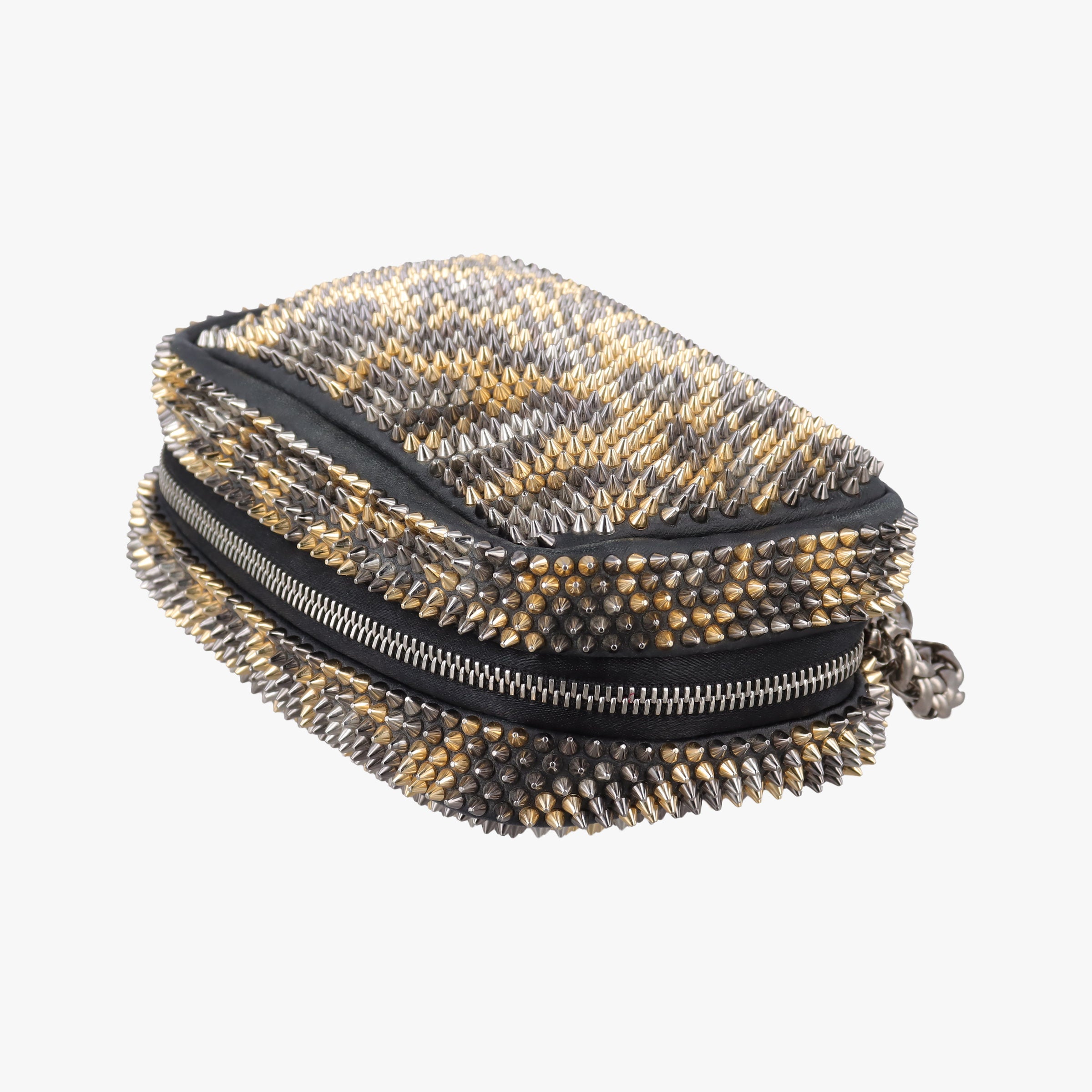 Pre-owned Christian Louboutin Piloutin Black×Leopard Print Leather  shoulderbag | stylenewstar