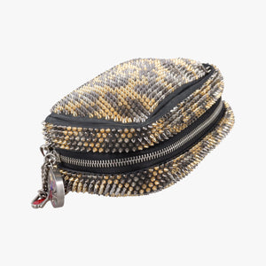 Pre-owned Christian Louboutin Piloutin Black×Leopard Print Leather  shoulderbag | stylenewstar
