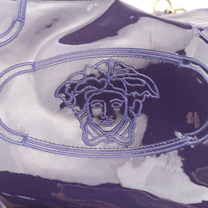 Secondhand VERSACE medusa Purple Patent Leather  shoulderbag | stylenewstar