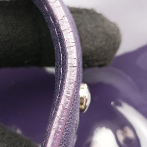 Secondhand VERSACE medusa Purple Patent Leather  shoulderbag | stylenewstar