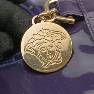 Secondhand VERSACE medusa Purple Patent Leather  shoulderbag | stylenewstar