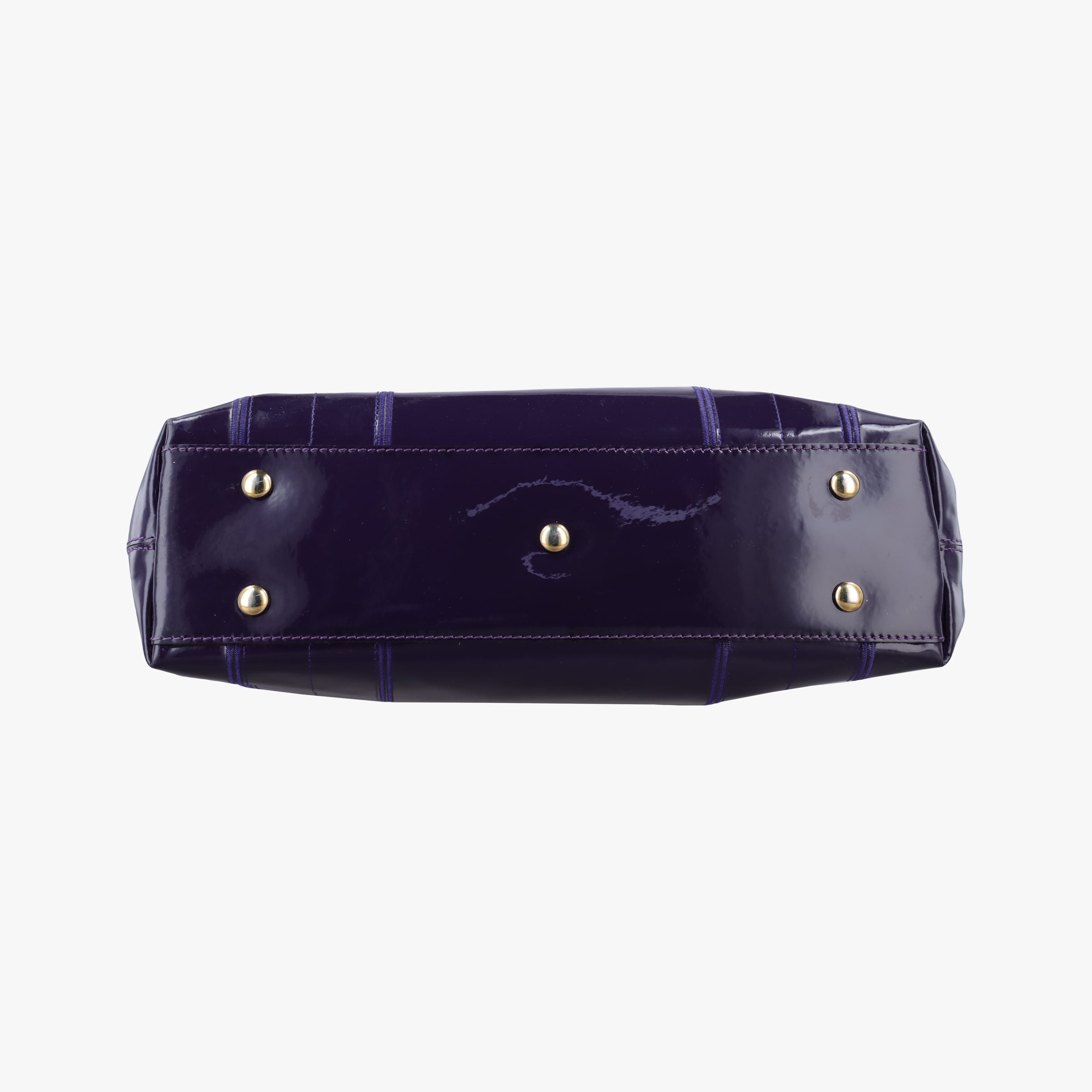 Secondhand VERSACE medusa Purple Patent Leather  shoulderbag | stylenewstar