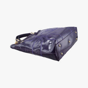 Secondhand VERSACE medusa Purple Patent Leather  shoulderbag | stylenewstar