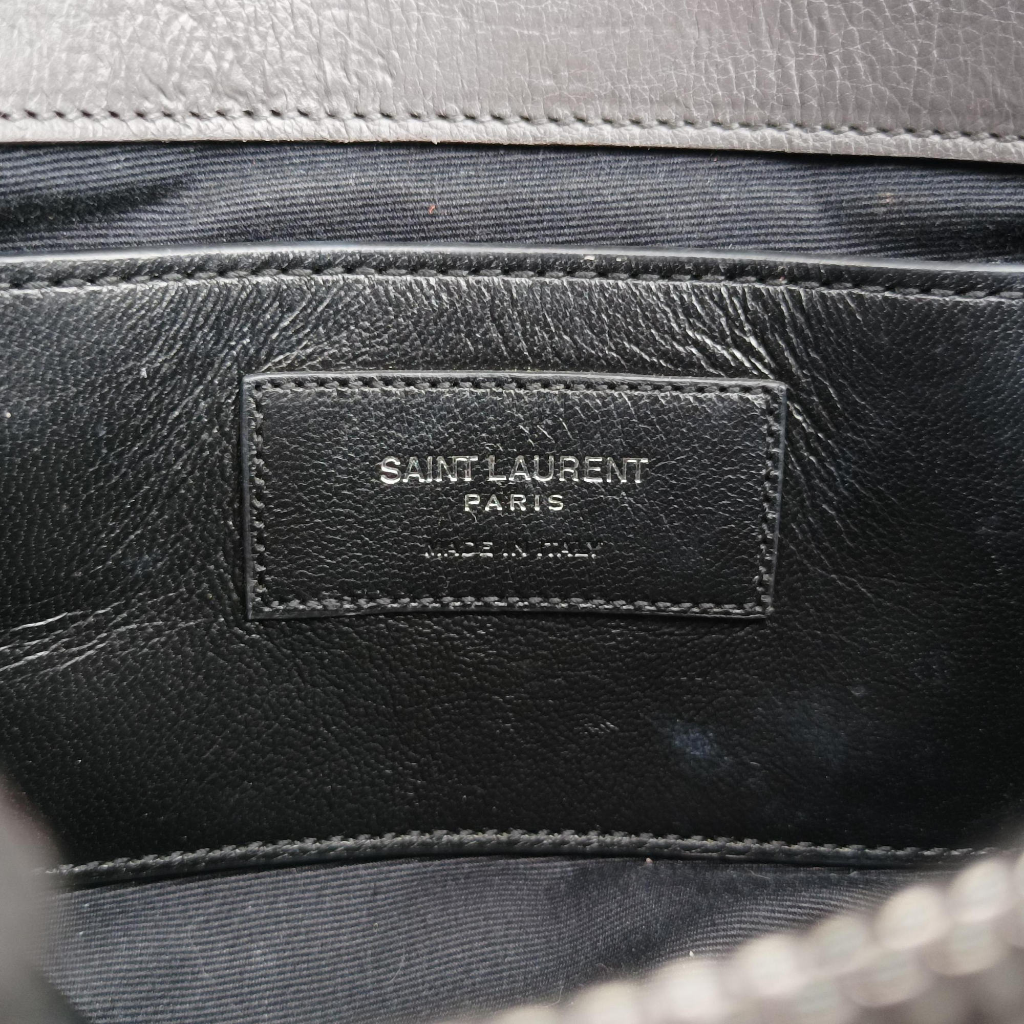 Secondhand Yves Saint Laurent COLLEGE Grey Leather 428056 shoulderbag | stylenewstar