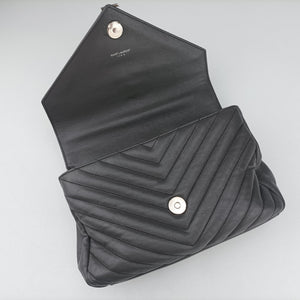 Secondhand Yves Saint Laurent COLLEGE Grey Leather 428056 shoulderbag | stylenewstar
