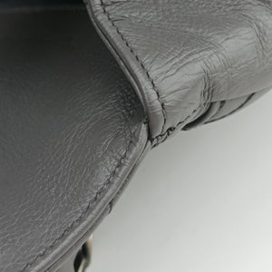 Secondhand Yves Saint Laurent COLLEGE Grey Leather 428056 shoulderbag | stylenewstar