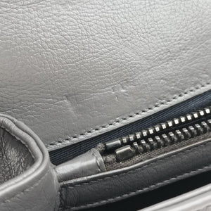 Secondhand Yves Saint Laurent COLLEGE Grey Leather 428056 shoulderbag | stylenewstar