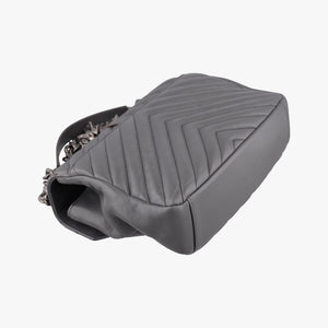 Secondhand Yves Saint Laurent COLLEGE Grey Leather 428056 shoulderbag | stylenewstar