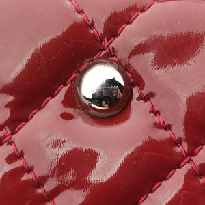 Pre-owned Chanel Matelasse Cocomark GST Red Patent A65734 shoulderbag | stylenewstar