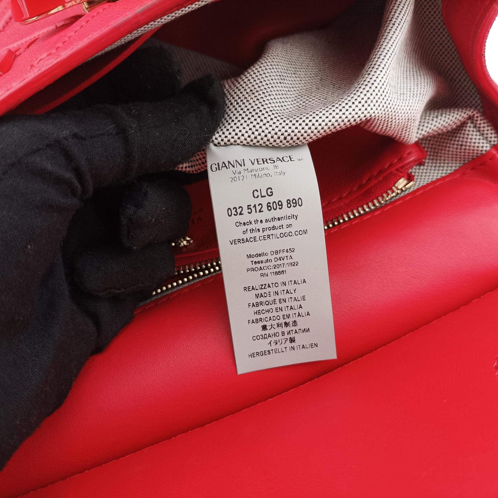 Secondhand VERSACE Palazzo Empire Red Leather  shoulderbag | stylenewstar