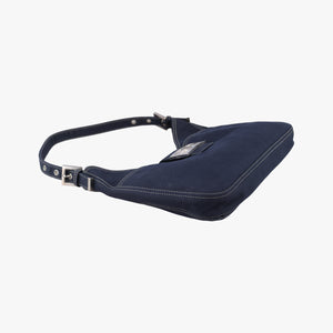 Pre-owned Fendi Mamma Bucket Navy Denim 22112 shoulderbag | stylenewstar