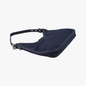 Pre-owned Fendi Mamma Bucket Navy Denim 22112 shoulderbag | stylenewstar
