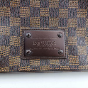 Pre-owned Louis Vuitton BROOKLYN MM EBENE Damier Canvas N51211 crossbodybag | stylenewstar