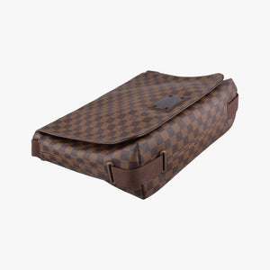 Pre-owned Louis Vuitton BROOKLYN MM EBENE Damier Canvas N51211 crossbodybag | stylenewstar
