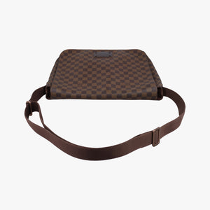 Pre-owned Louis Vuitton BROOKLYN MM EBENE Damier Canvas N51211 crossbodybag | stylenewstar