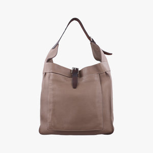 Pre-owned Hermes MarwariGM Etoupe Taurillon Clemence  shoulderbag | stylenewstar