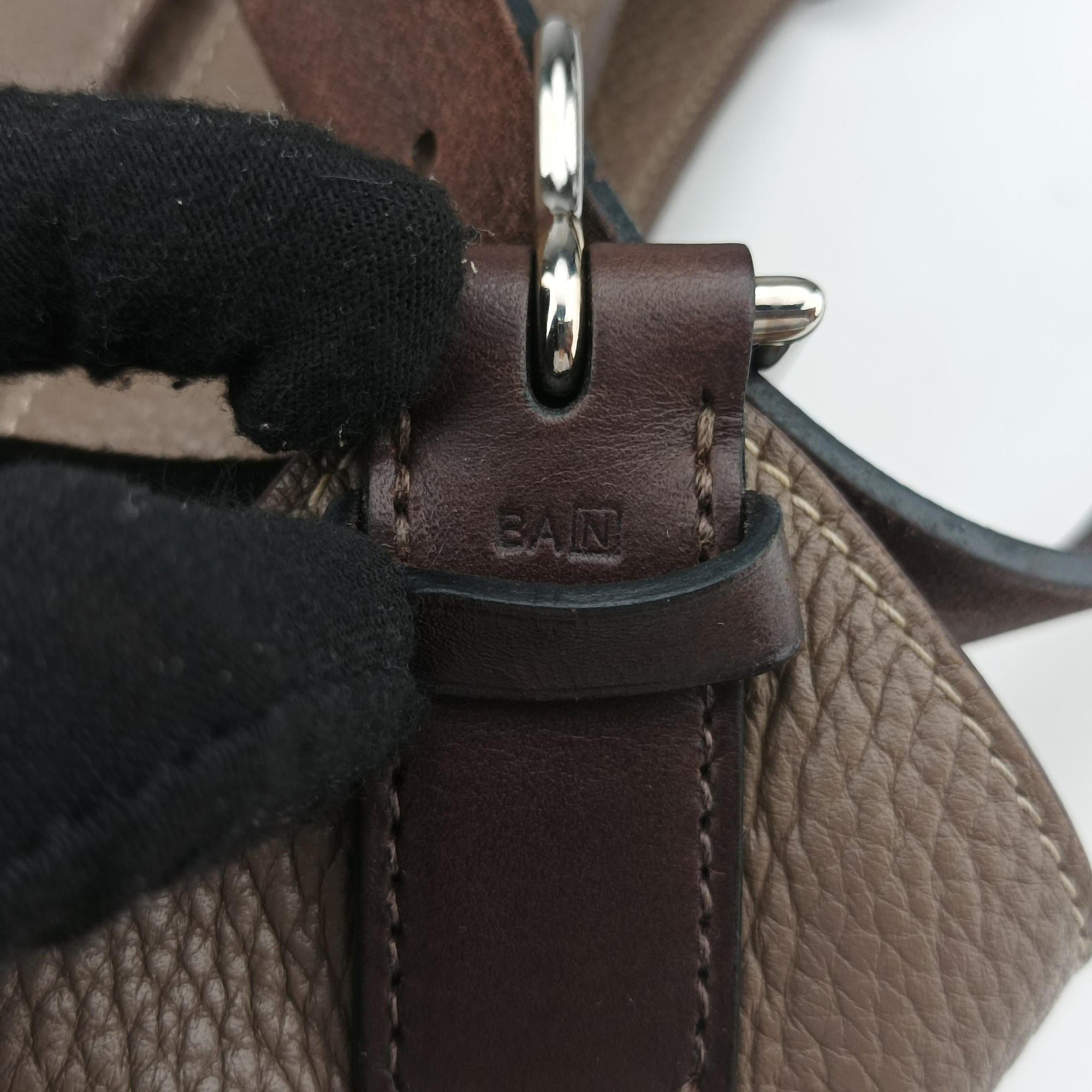 Pre-owned Hermes MarwariGM Etoupe Taurillon Clemence  shoulderbag | stylenewstar