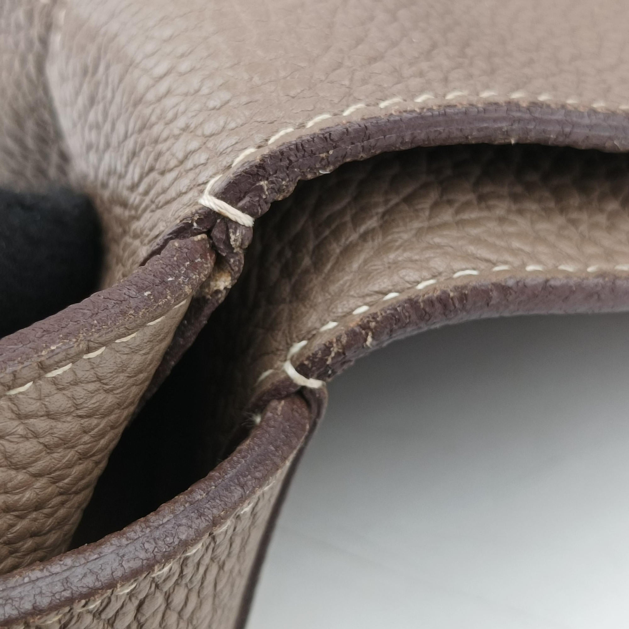 Pre-owned Hermes MarwariGM Etoupe Taurillon Clemence  shoulderbag | stylenewstar
