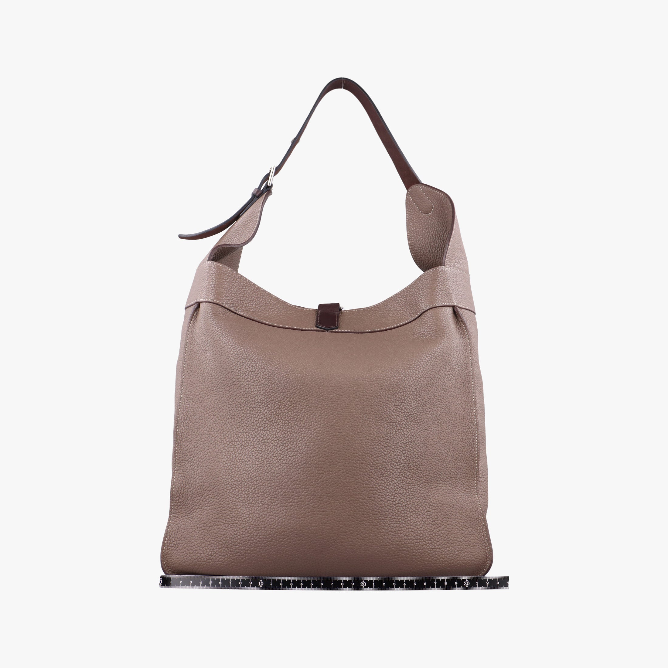 Pre-owned Hermes MarwariGM Etoupe Taurillon Clemence  shoulderbag | stylenewstar