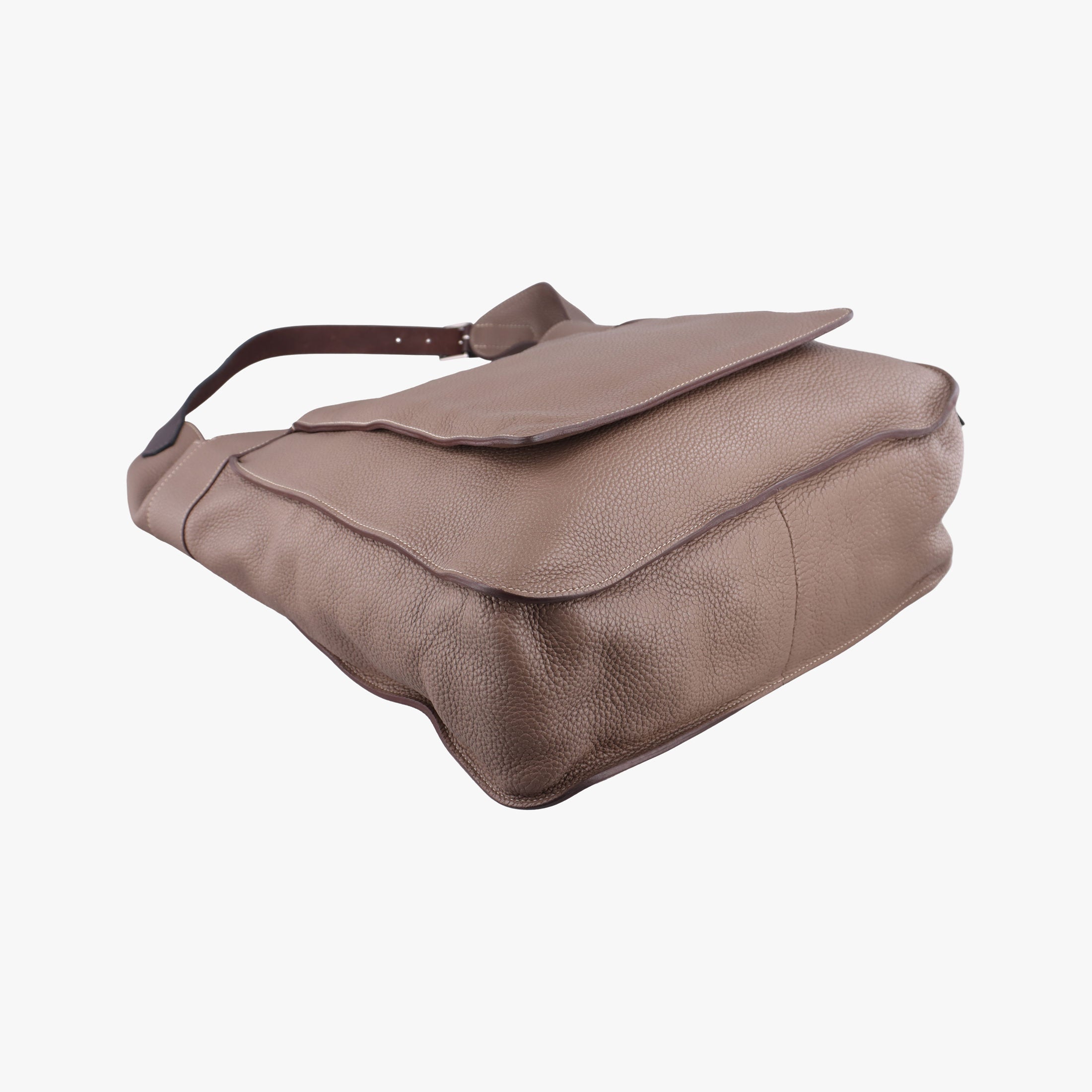 Pre-owned Hermes MarwariGM Etoupe Taurillon Clemence  shoulderbag | stylenewstar