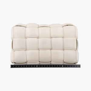 Vintage Bottega Veneta Padded CASSETTE White lambskin  shoulderbag | stylenewstar