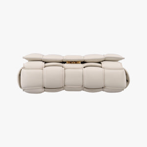 Vintage Bottega Veneta Padded CASSETTE White lambskin  shoulderbag | stylenewstar