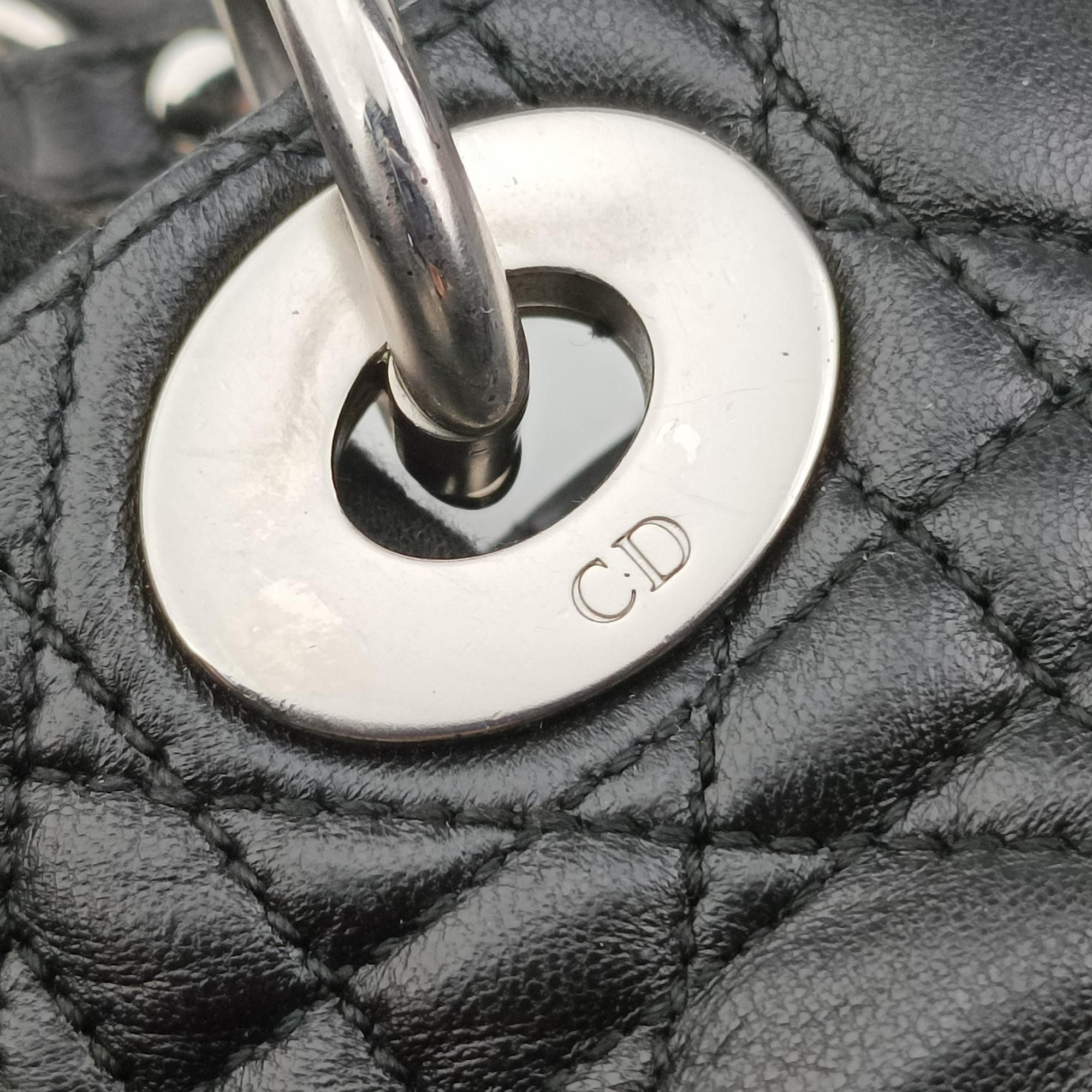 Vintage Christian Dior Cannage Dior Soft Shopping Black lambskin  shoulderbag | stylenewstar