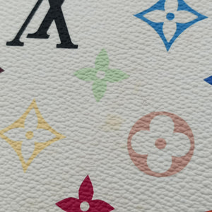 Pre-owned Louis Vuitton Alma GM white Monogram Multicolor M40441 handbag | stylenewstar