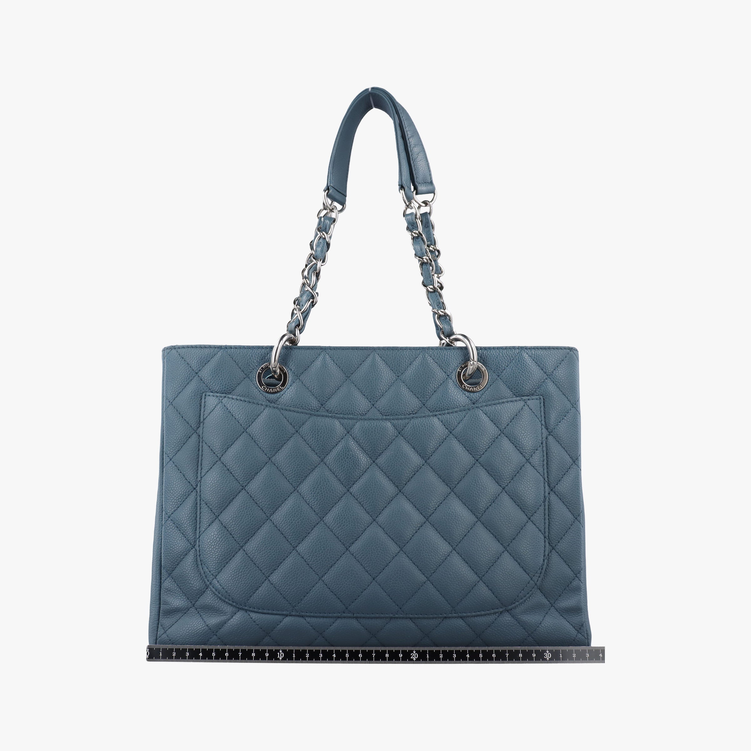 Pre-owned Chanel Matelasse Cocomark GST Blue caviar skin A50995 shoulderbag | stylenewstar