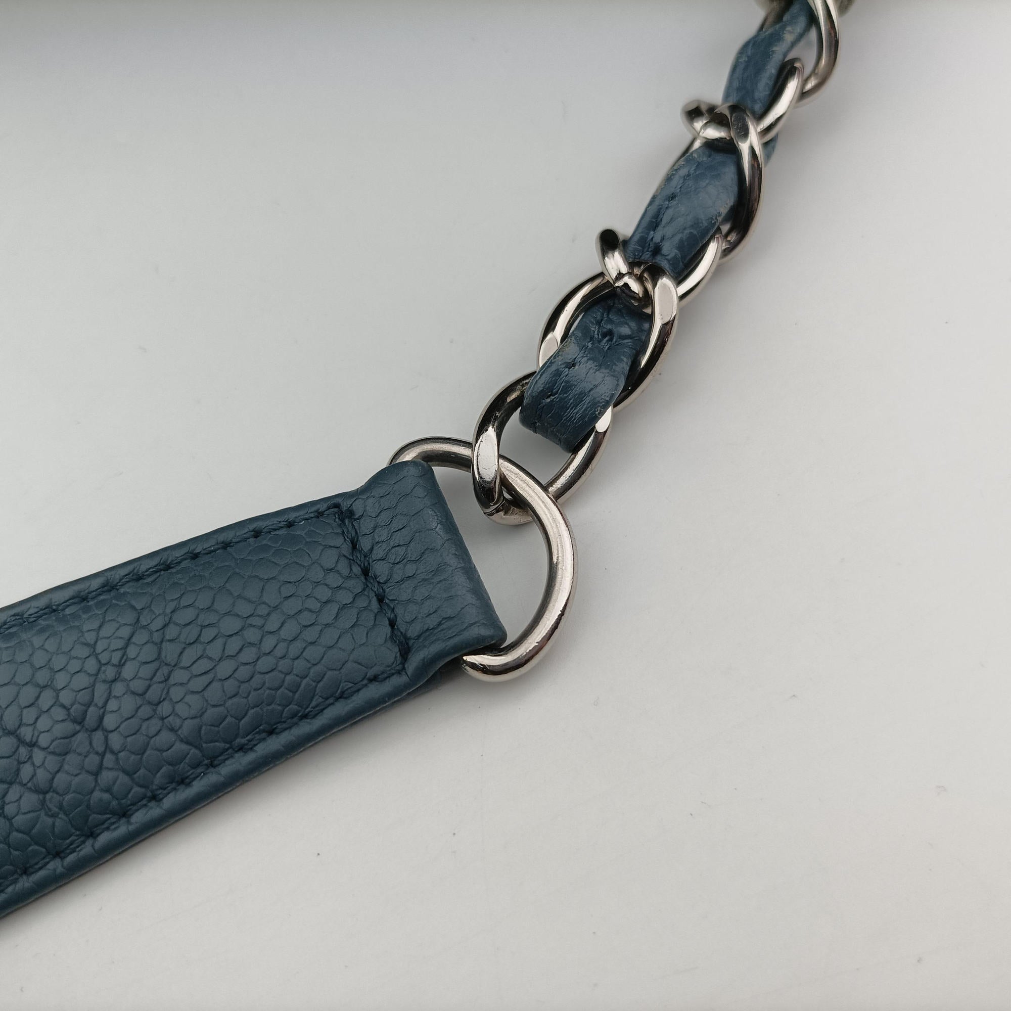 Pre-owned Chanel Matelasse Cocomark GST Blue caviar skin A50995 shoulderbag | stylenewstar