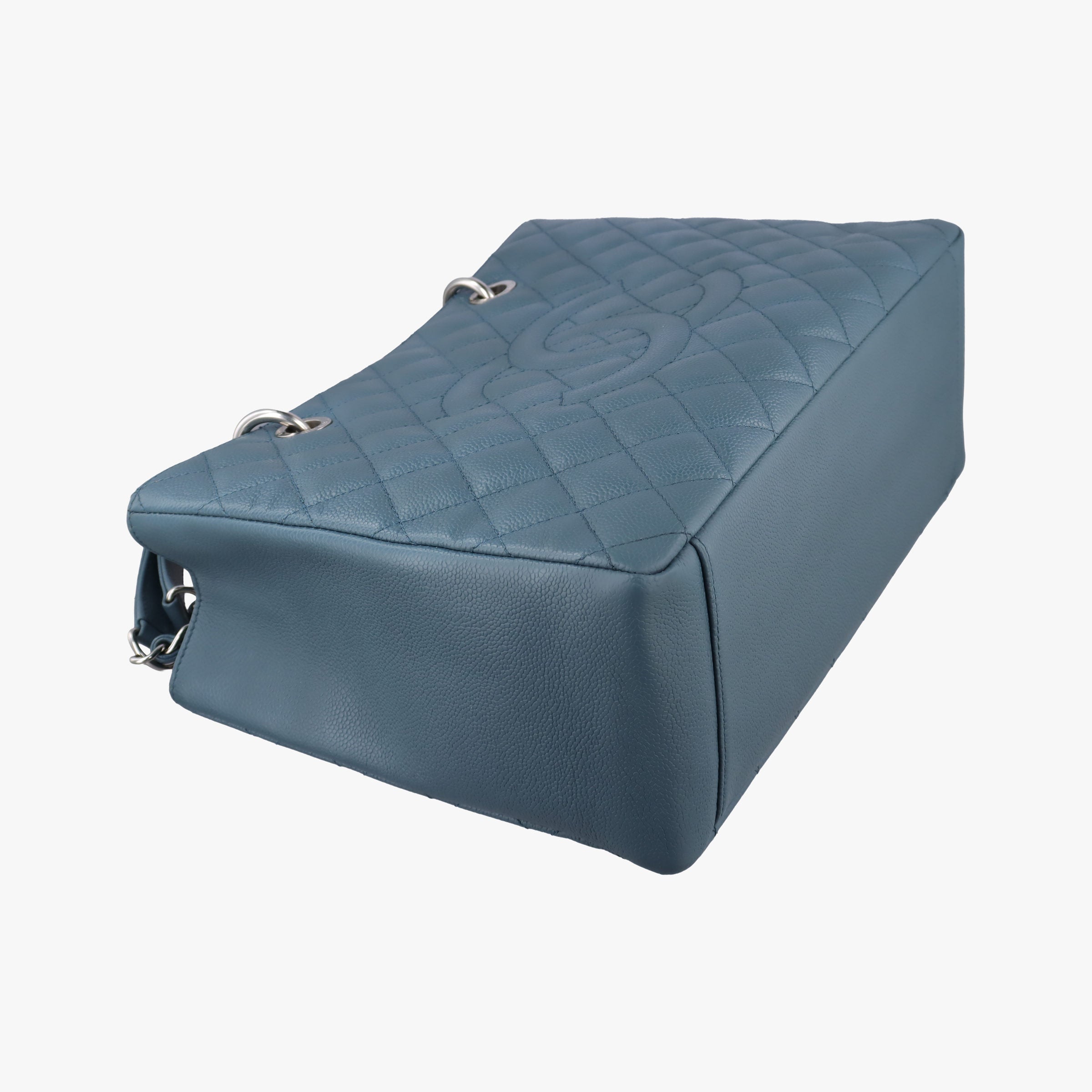Pre-owned Chanel Matelasse Cocomark GST Blue caviar skin A50995 shoulderbag | stylenewstar