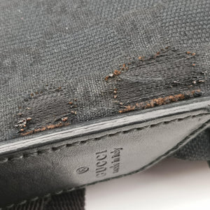 Pre-owned Gucci Flora Black Leather×Canvas 145857 shoulderbag | stylenewstar
