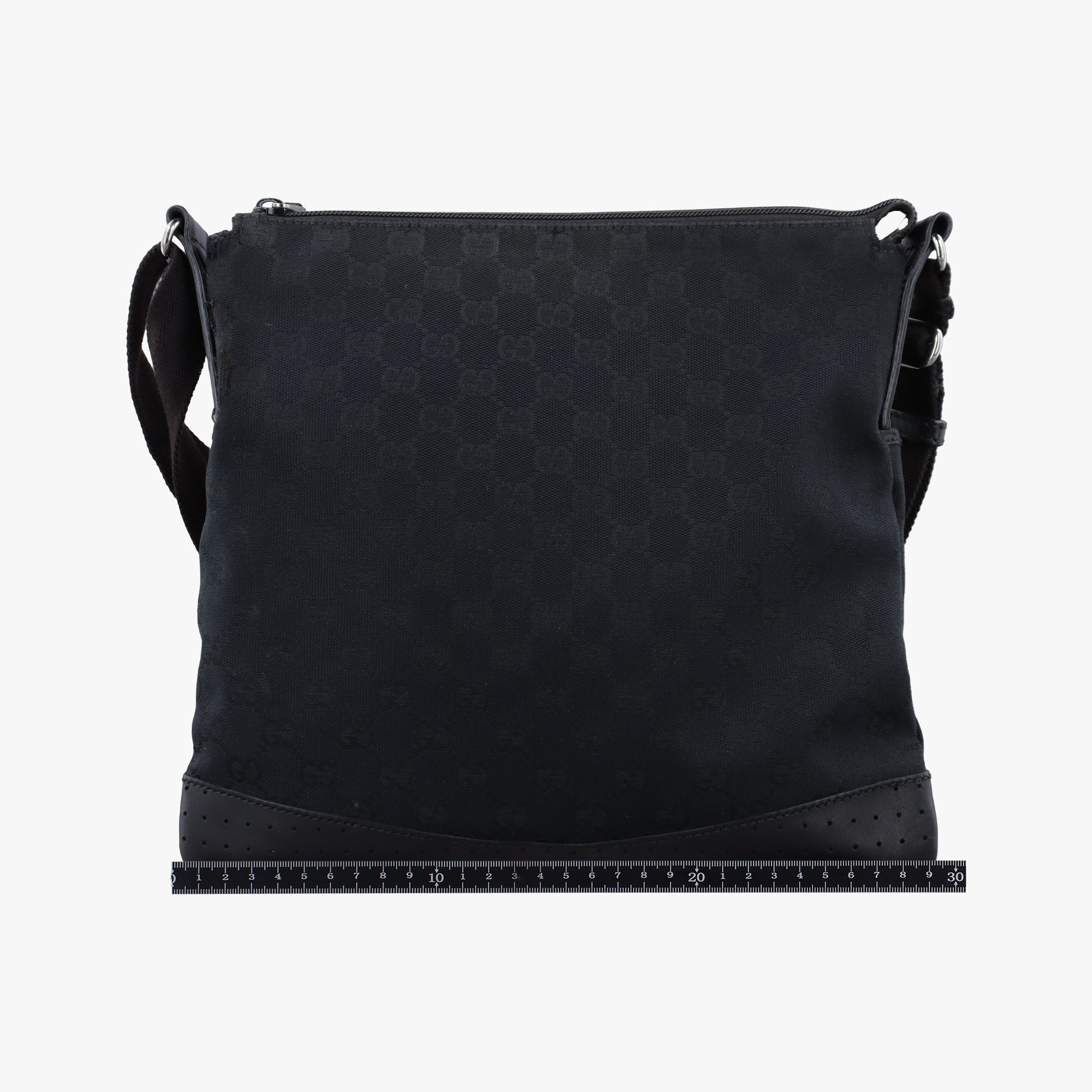 Pre-owned Gucci Flora Black Leather×Canvas 145857 shoulderbag | stylenewstar