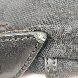 Pre-owned Gucci Flora Black Leather×Canvas 145857 shoulderbag | stylenewstar