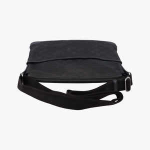 Pre-owned Gucci Flora Black Leather×Canvas 145857 shoulderbag | stylenewstar