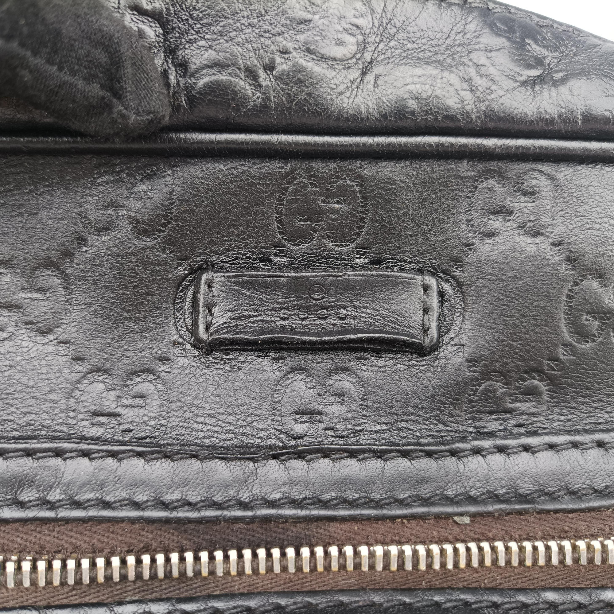 Pre-owned Gucci GG Imprime Messenger Black Leather 201448 shoulderbag | stylenewstar