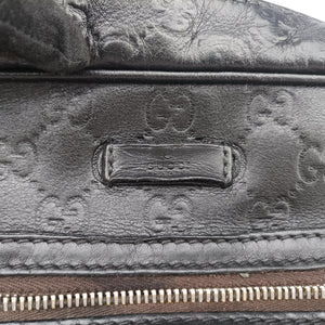 Pre-owned Gucci GG Imprime Messenger Black Leather 201448 shoulderbag | stylenewstar