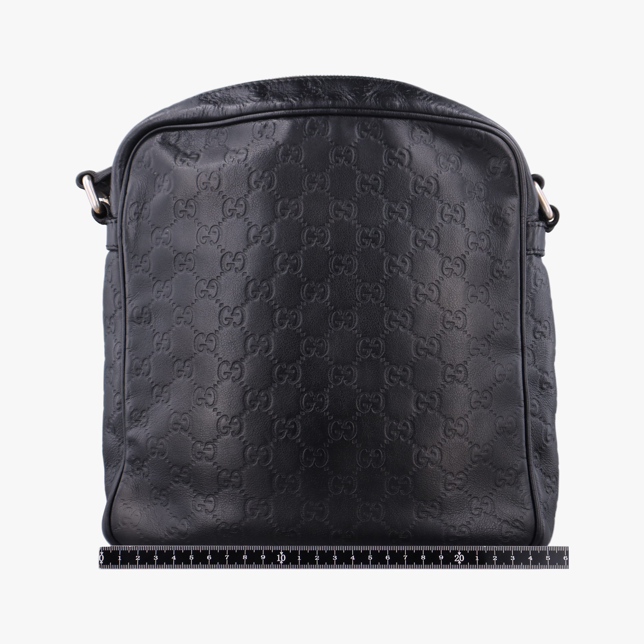 Pre-owned Gucci GG Imprime Messenger Black Leather 201448 shoulderbag | stylenewstar