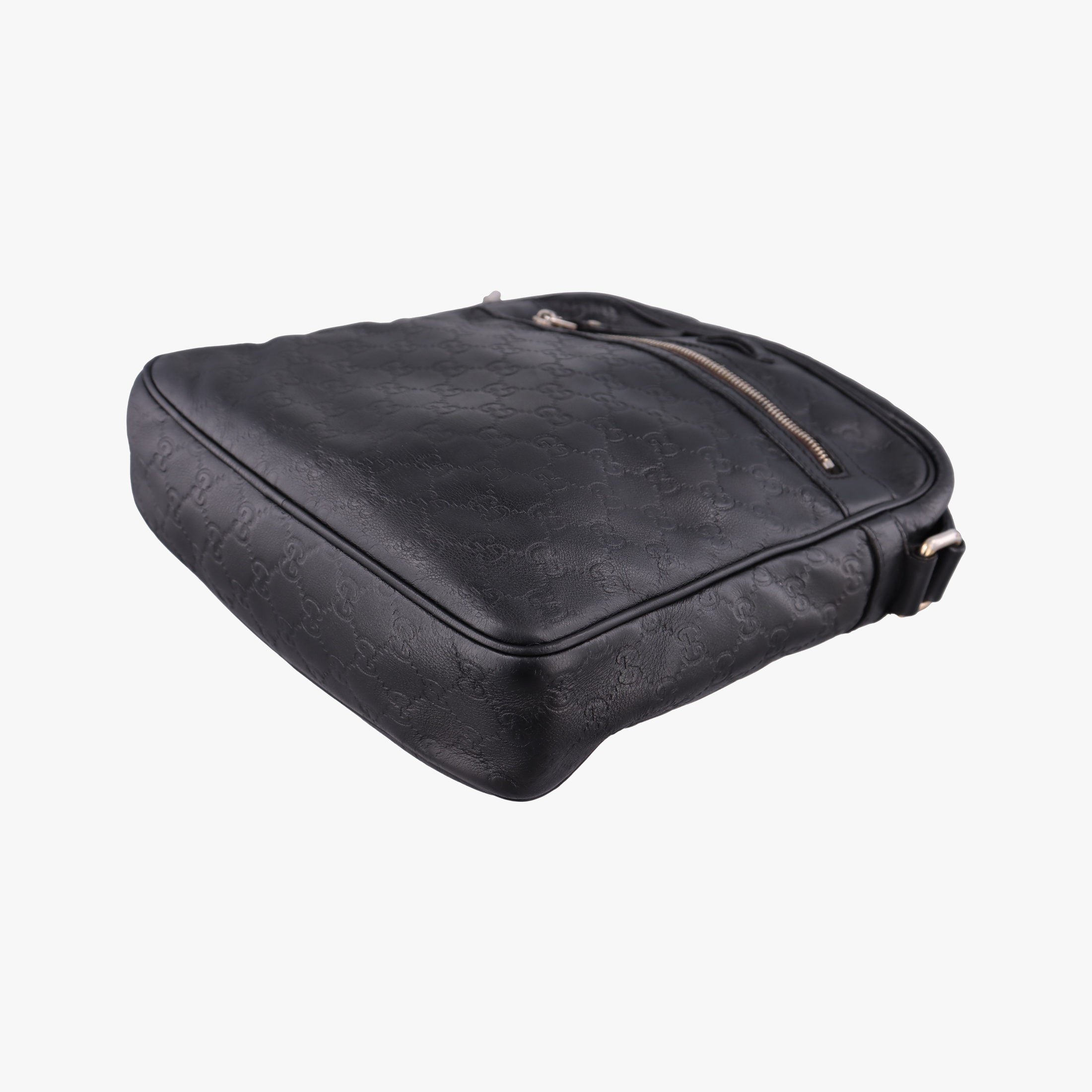 Pre-owned Gucci GG Imprime Messenger Black Leather 201448 shoulderbag | stylenewstar