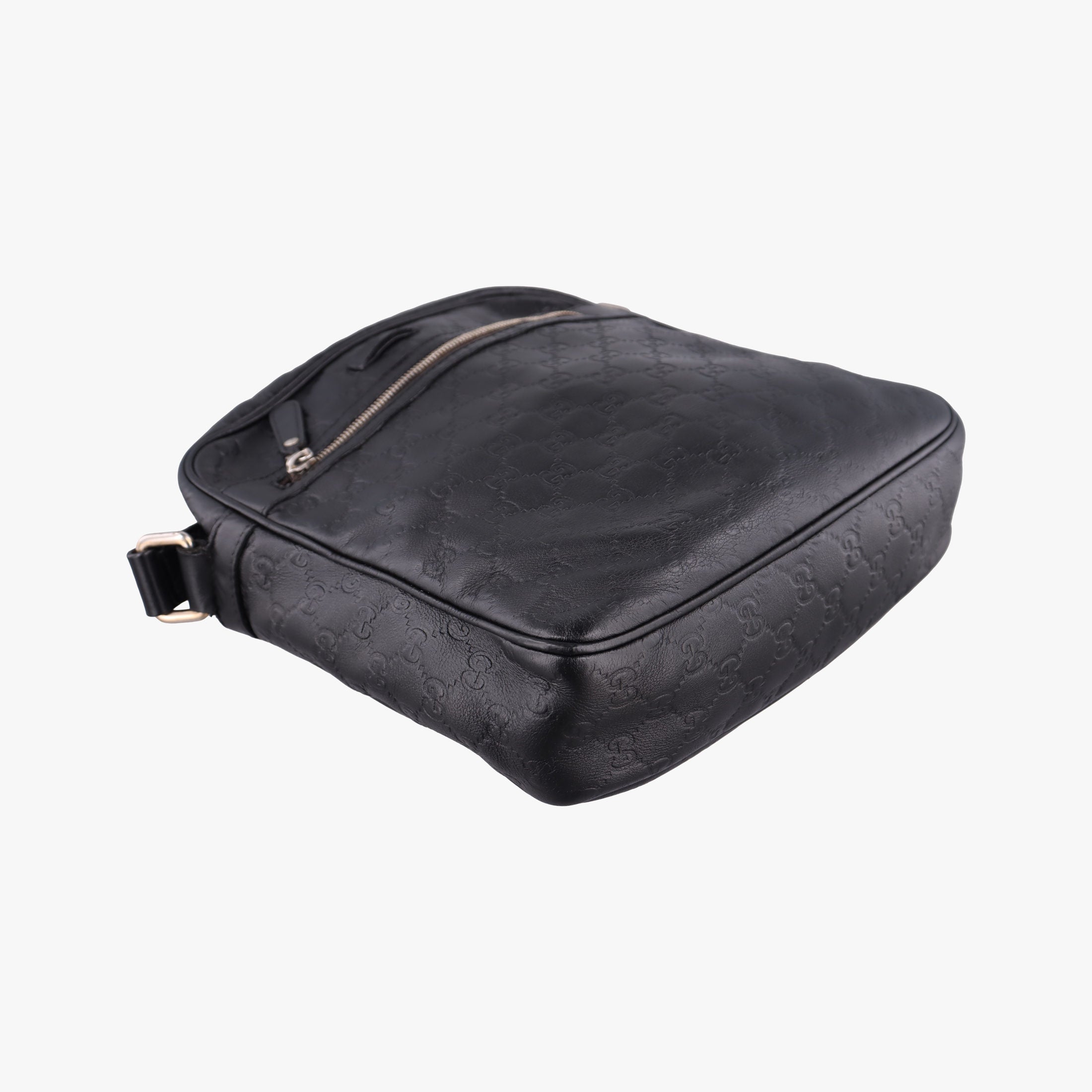 Pre-owned Gucci GG Imprime Messenger Black Leather 201448 shoulderbag | stylenewstar