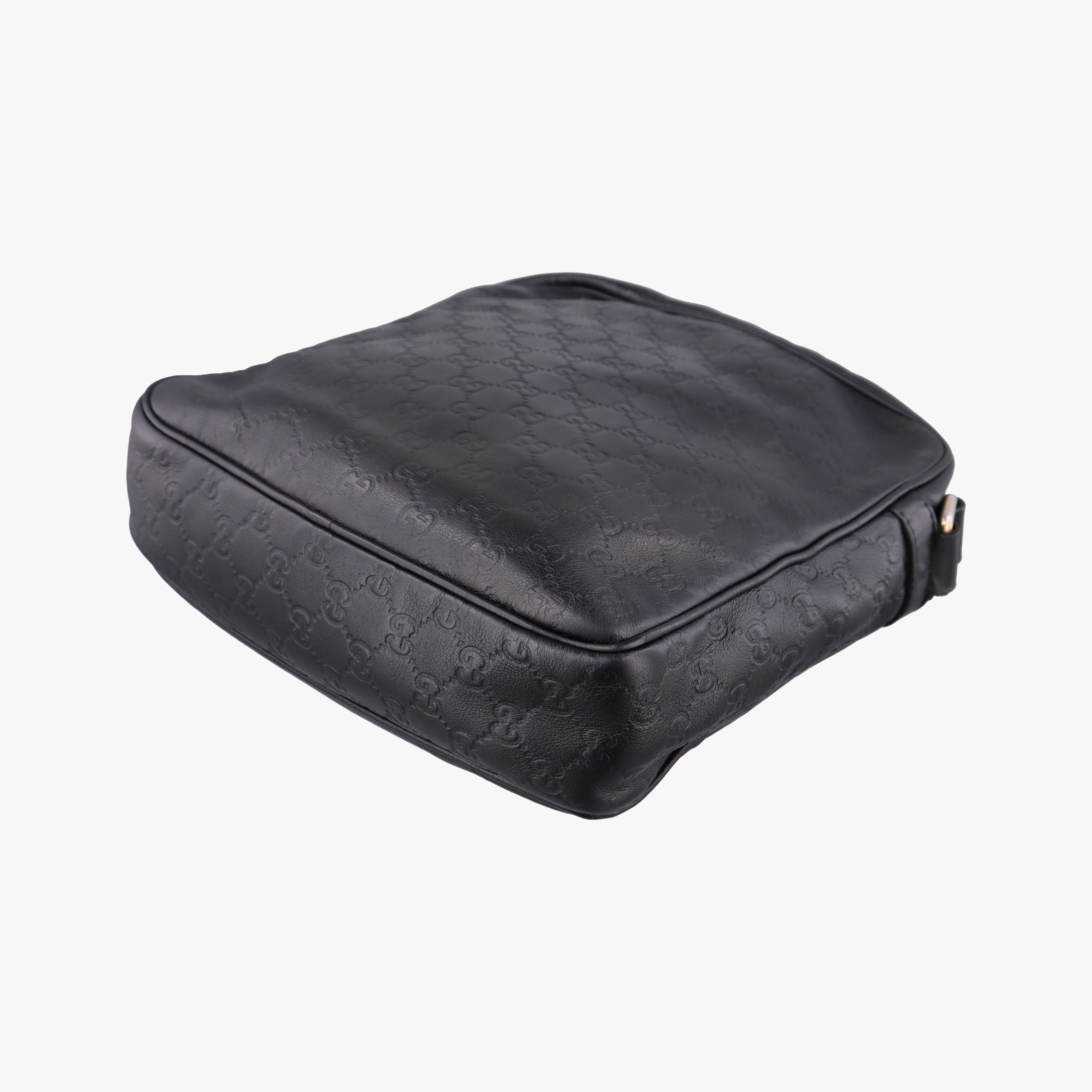 Pre-owned Gucci GG Imprime Messenger Black Leather 201448 shoulderbag | stylenewstar