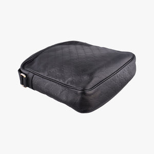 Pre-owned Gucci GG Imprime Messenger Black Leather 201448 shoulderbag | stylenewstar