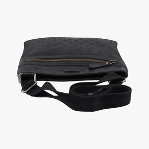 Vintage Gucci GG Imprime Messenger Black PVC coated canvas x Leather 295257 shoulderbag | stylenewstar