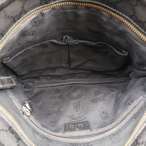 Vintage Gucci GG Imprime Messenger Black PVC coated canvas x Leather 295257 shoulderbag | stylenewstar